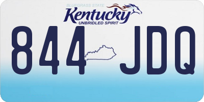 KY license plate 844JDQ