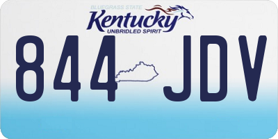 KY license plate 844JDV