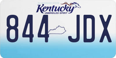 KY license plate 844JDX