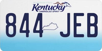 KY license plate 844JEB