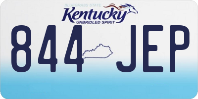 KY license plate 844JEP