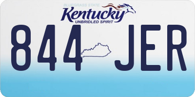 KY license plate 844JER