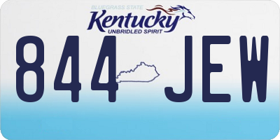 KY license plate 844JEW