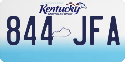 KY license plate 844JFA