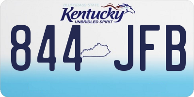 KY license plate 844JFB