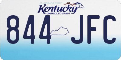 KY license plate 844JFC