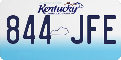 KY license plate 844JFE