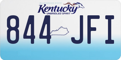 KY license plate 844JFI