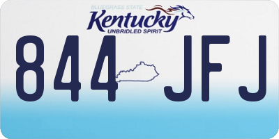 KY license plate 844JFJ