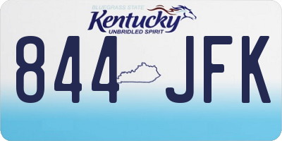 KY license plate 844JFK