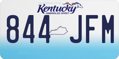 KY license plate 844JFM