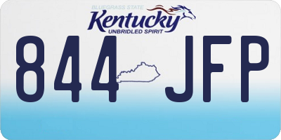 KY license plate 844JFP