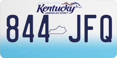KY license plate 844JFQ