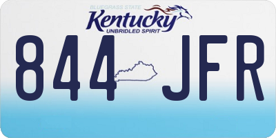 KY license plate 844JFR