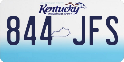 KY license plate 844JFS