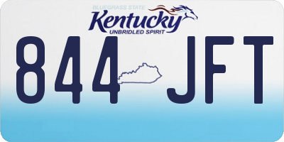 KY license plate 844JFT