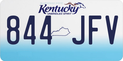 KY license plate 844JFV