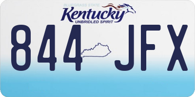 KY license plate 844JFX