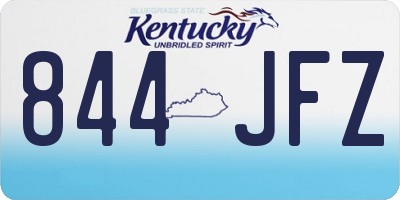 KY license plate 844JFZ