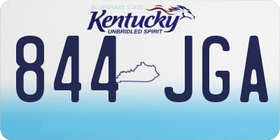 KY license plate 844JGA