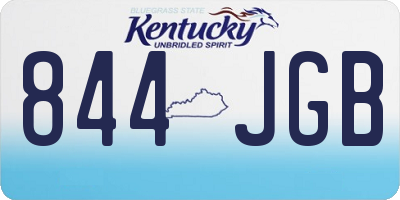 KY license plate 844JGB