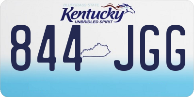 KY license plate 844JGG
