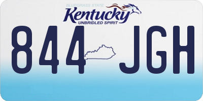 KY license plate 844JGH