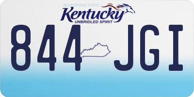 KY license plate 844JGI