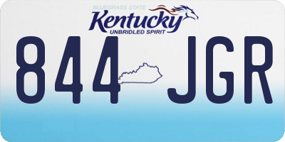 KY license plate 844JGR