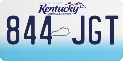 KY license plate 844JGT