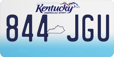 KY license plate 844JGU