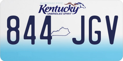 KY license plate 844JGV