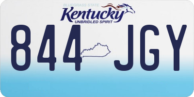 KY license plate 844JGY