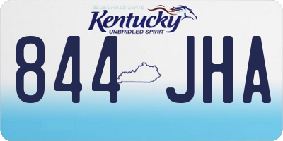 KY license plate 844JHA