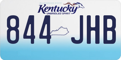 KY license plate 844JHB