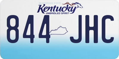 KY license plate 844JHC