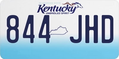 KY license plate 844JHD