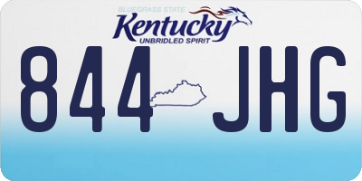 KY license plate 844JHG