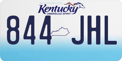 KY license plate 844JHL