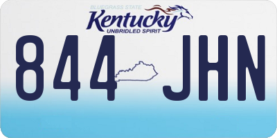 KY license plate 844JHN
