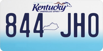 KY license plate 844JHO
