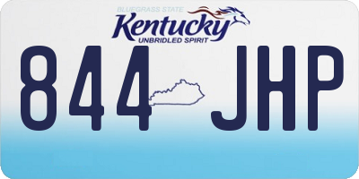 KY license plate 844JHP