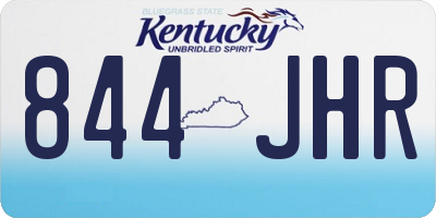 KY license plate 844JHR