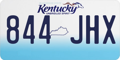 KY license plate 844JHX