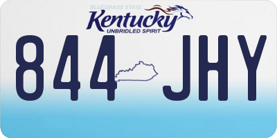 KY license plate 844JHY