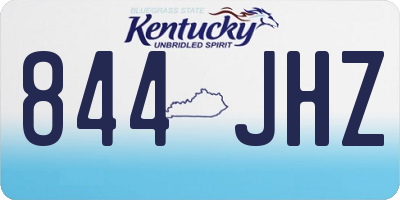 KY license plate 844JHZ