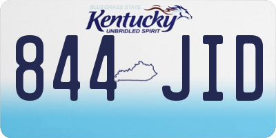 KY license plate 844JID