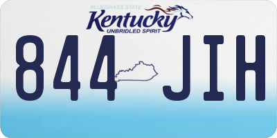 KY license plate 844JIH