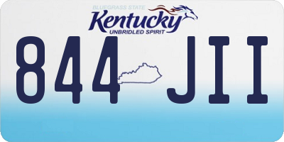 KY license plate 844JII