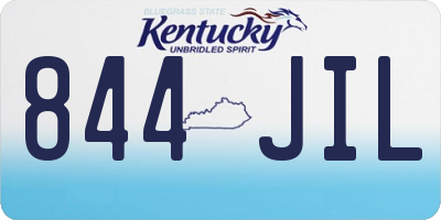 KY license plate 844JIL